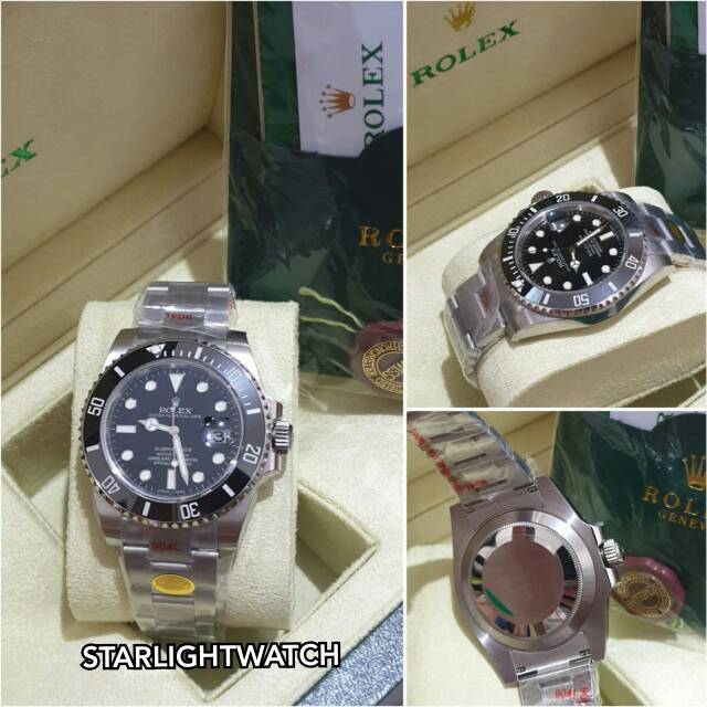 JAM TANGAN PRIA ROLEX SUBMARINER AUTOMATIC MESIN SWISS CLONING