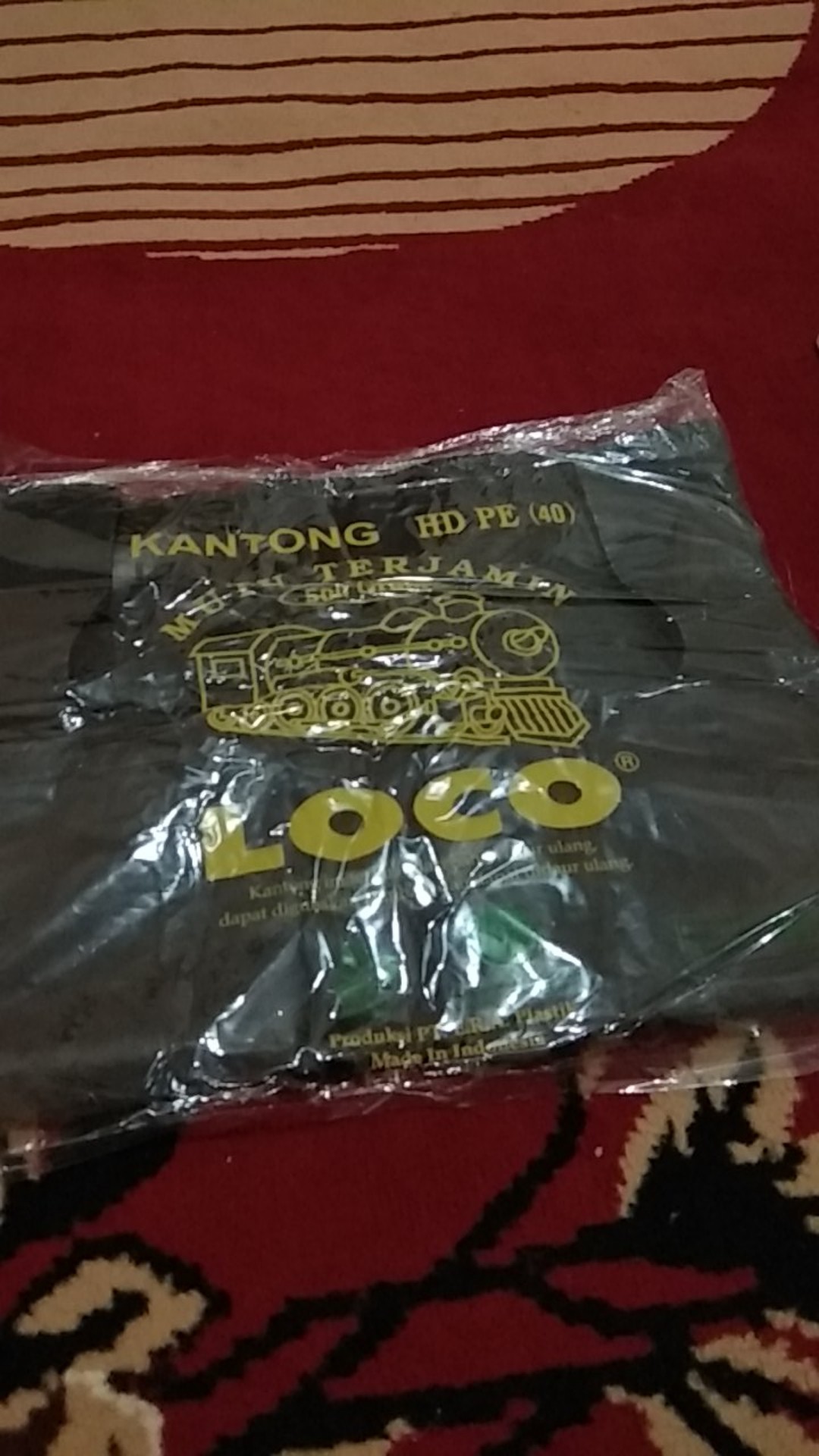 Kantong Plastik Tebal Kresek Hitam Hd Pe ( Ukuran 40 ) Loco Hdpe