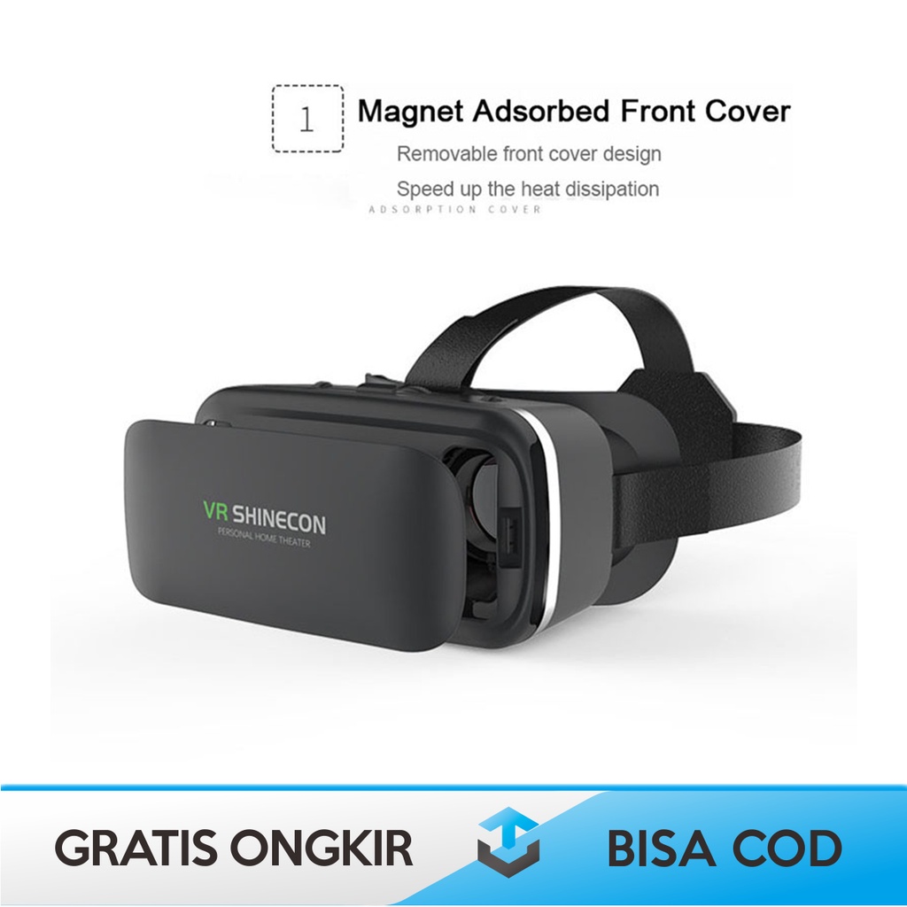 VR BOX VIRTUAL REALITY GAME 3D 7 INCH SHINECON ORI HEADPHONE 6.0 MURAH