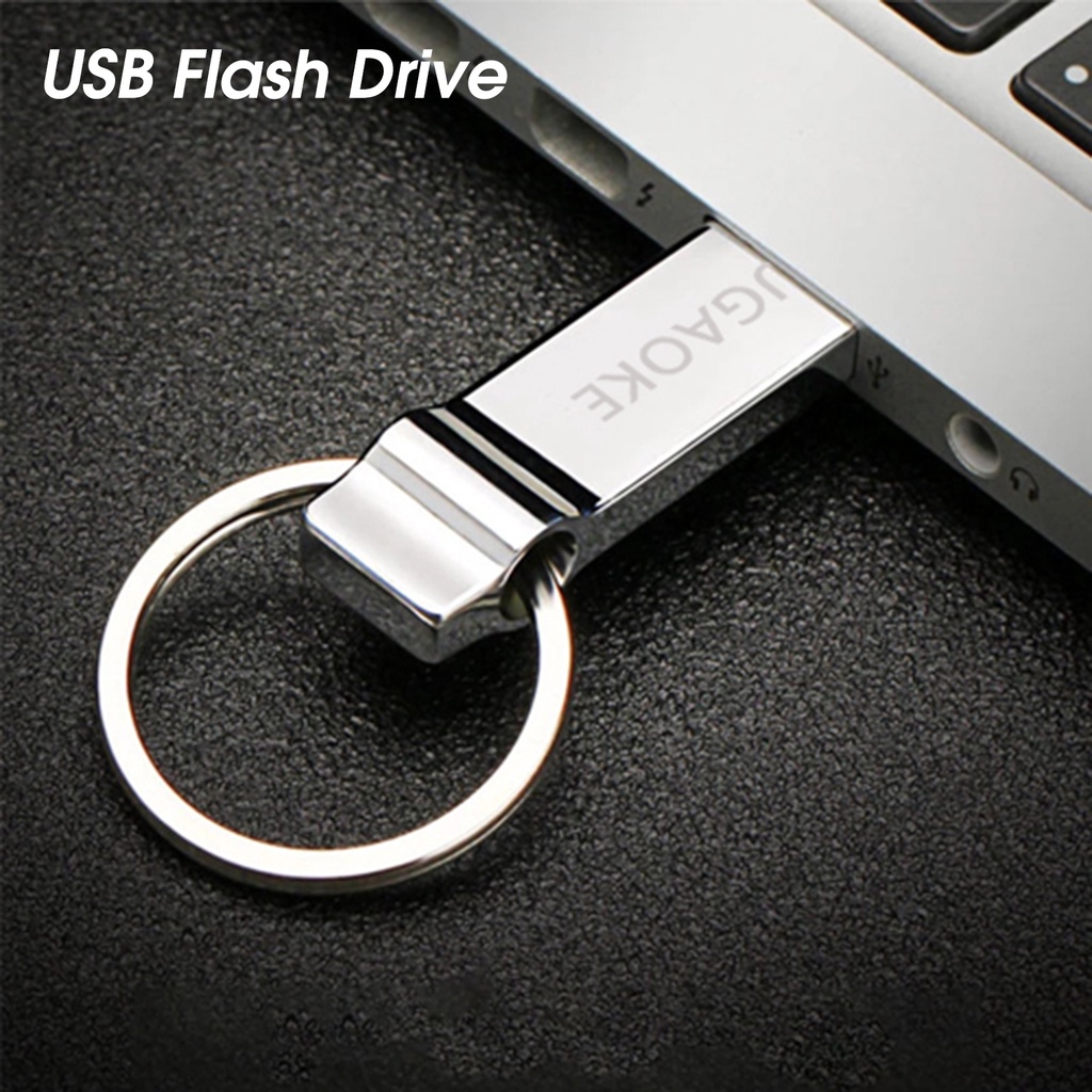 (Huluboy) Augaoke 8 / 16 / 32 / 64 / 128GB Flash Disk USB Plug &amp; Play Portable Bahan Metal Untuk Komputer