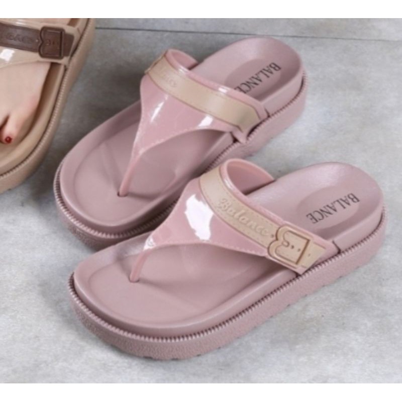 Sandal Wanita Jepit Balance Jelly Terbaru 1605-22 import