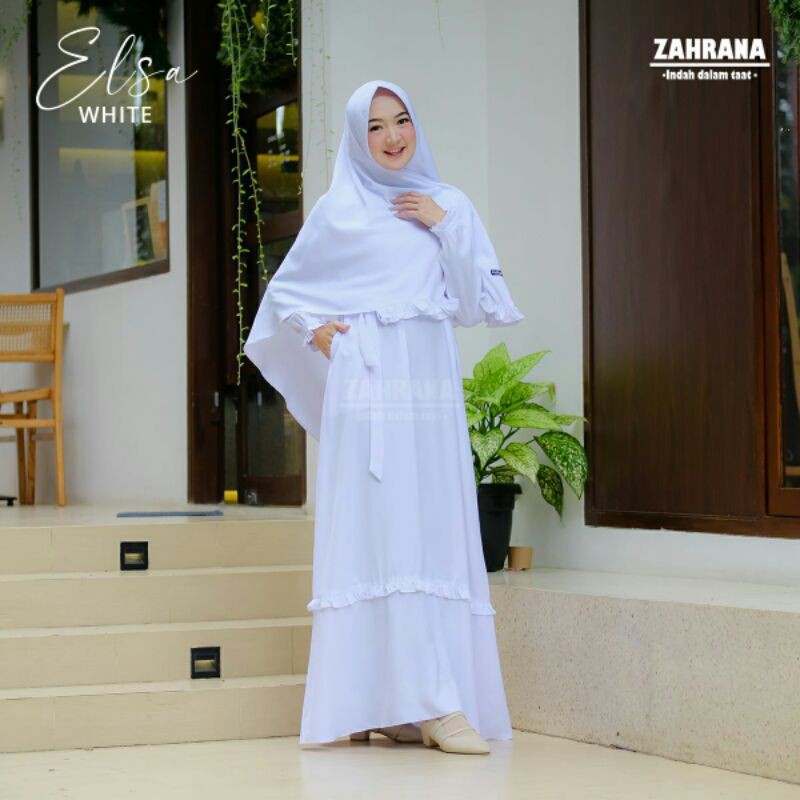 GAMIS ELSA SET (WHITE SERIES BY ZAHRANA INDAH)