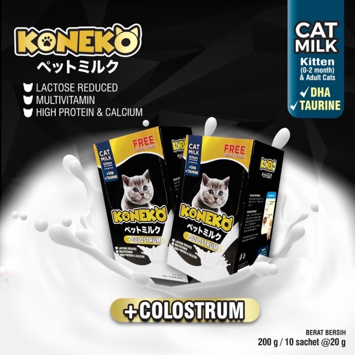 Koneko Baby Cat Milk 20gr Sachet / Susu Kucing Koneko 20gr Per Sachet