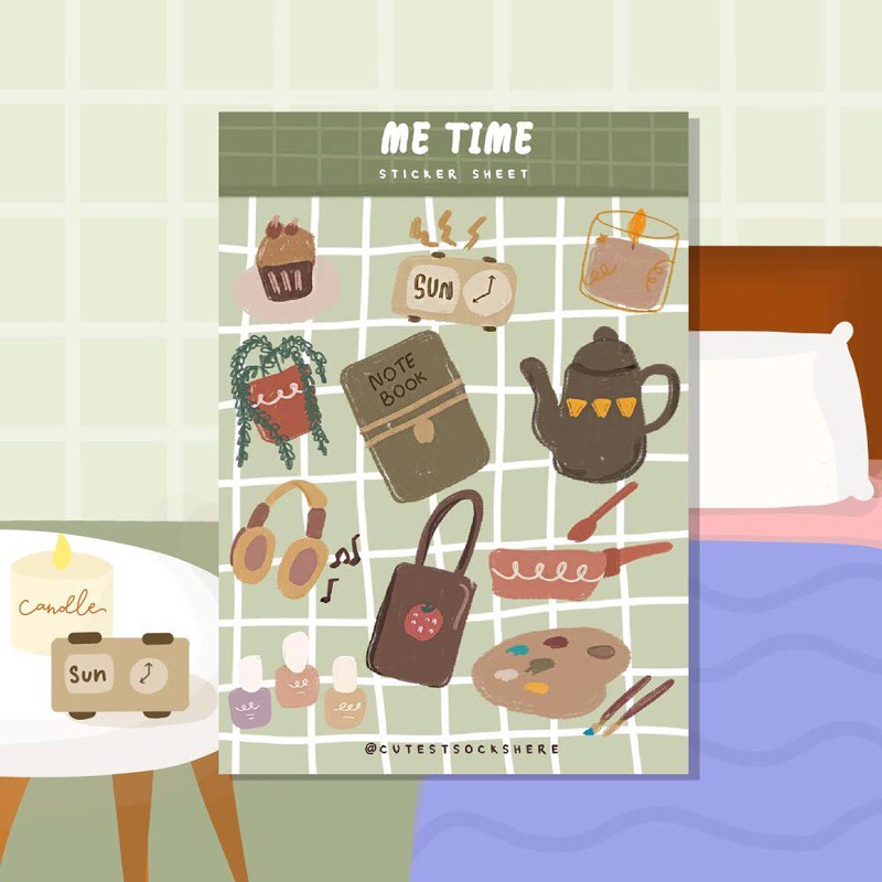 

[Last Stock] Sticker Sheet Me Time