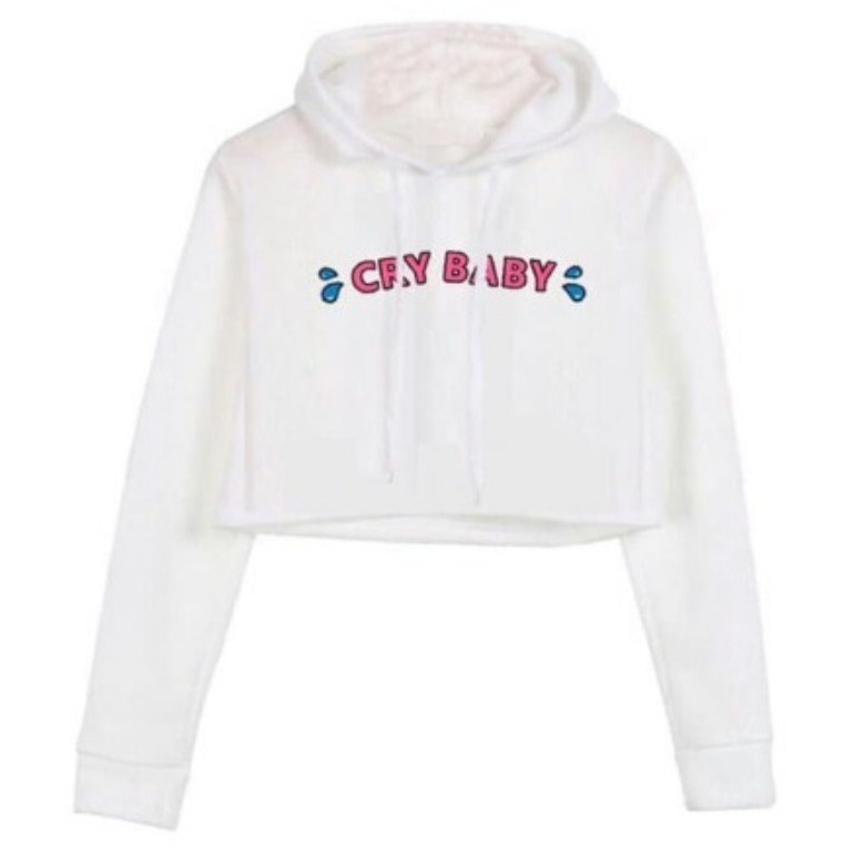 Bess - Sweater Hoodie Crop Murah / Sweater Hoodie Crop CRY BABY