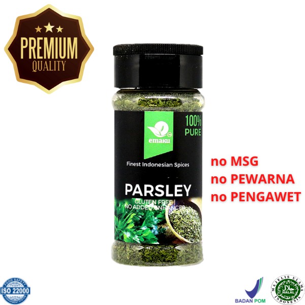 

Parsley / Dried Parsley / Daun Parsley / Bumbu Dapur /Bumbu Dapur Premium/rempah-rempah 60g - Emaku