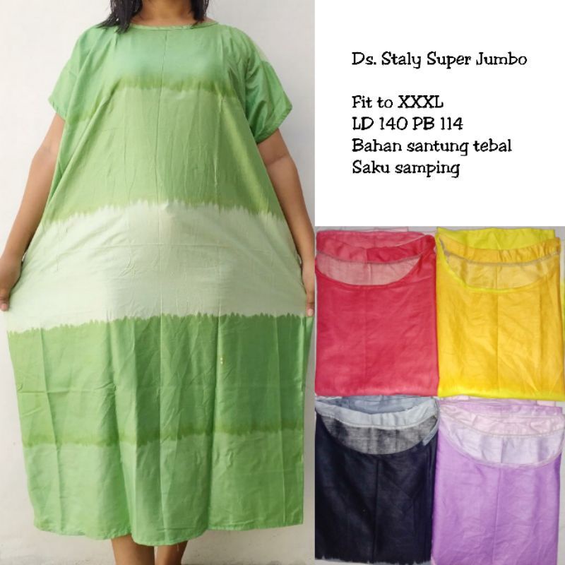 Daster Super Jumbo Motif Bunga Gradasi LD 140/Daster Super Besar/ Daster Super Jumbo/ Daster XXXL