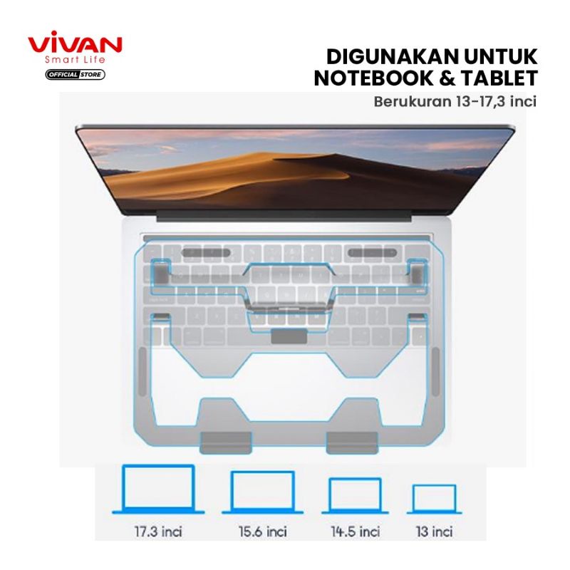 Vivan VLS02 Alluminium Alloy Laptop Cooling Stand