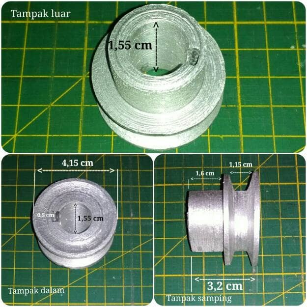 PULLY U DINAMO MESIN JAHIT UKURAN D LUAR 4,15 CM, PER 1 PCS