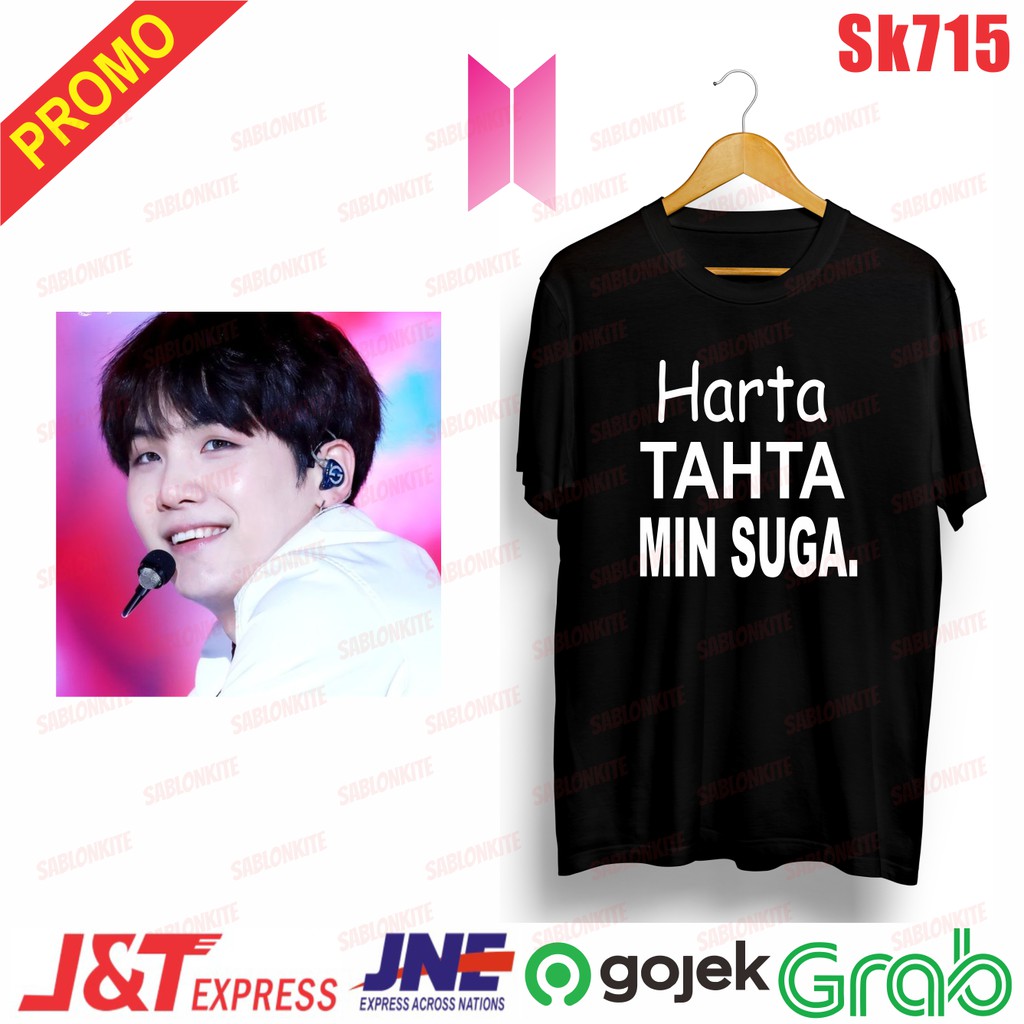 murah!!! kaos KPOP harta tahta min suga sk715 unisex combed 30s