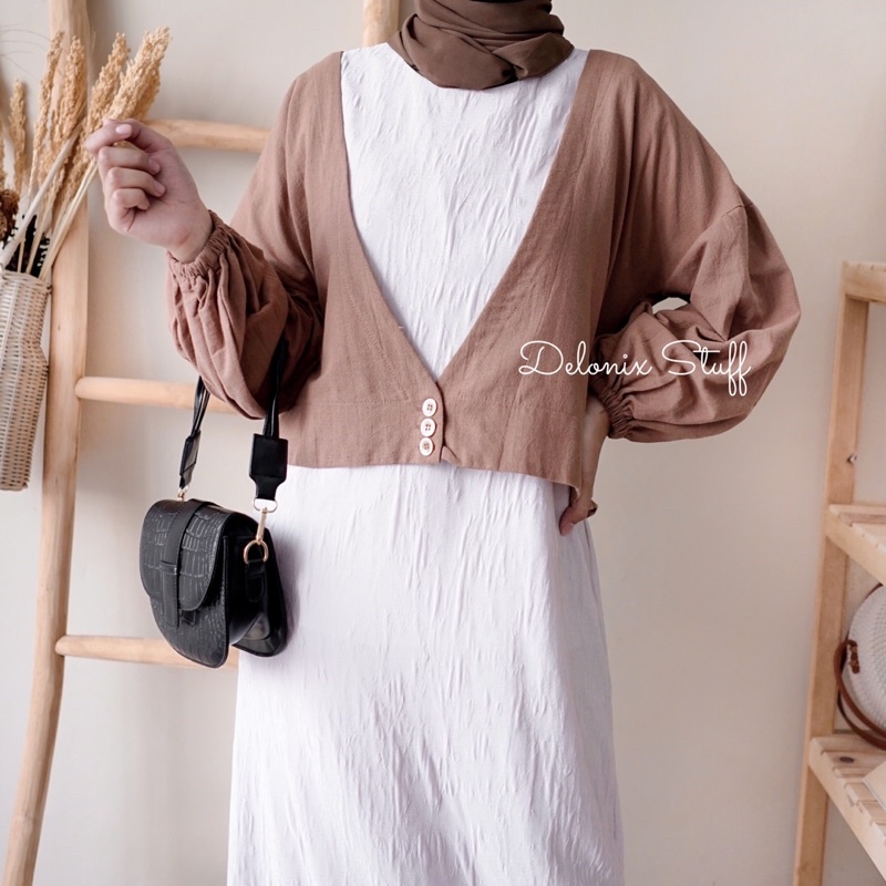 DELONIX | Zarra linen crop cardy