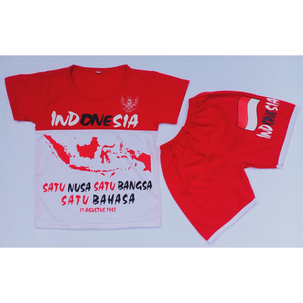 BAJU SETELAN ANAK PEREMPUAN / ANAK LAKI-LAKI / 17 AGUSTUS MERAH PUTIH