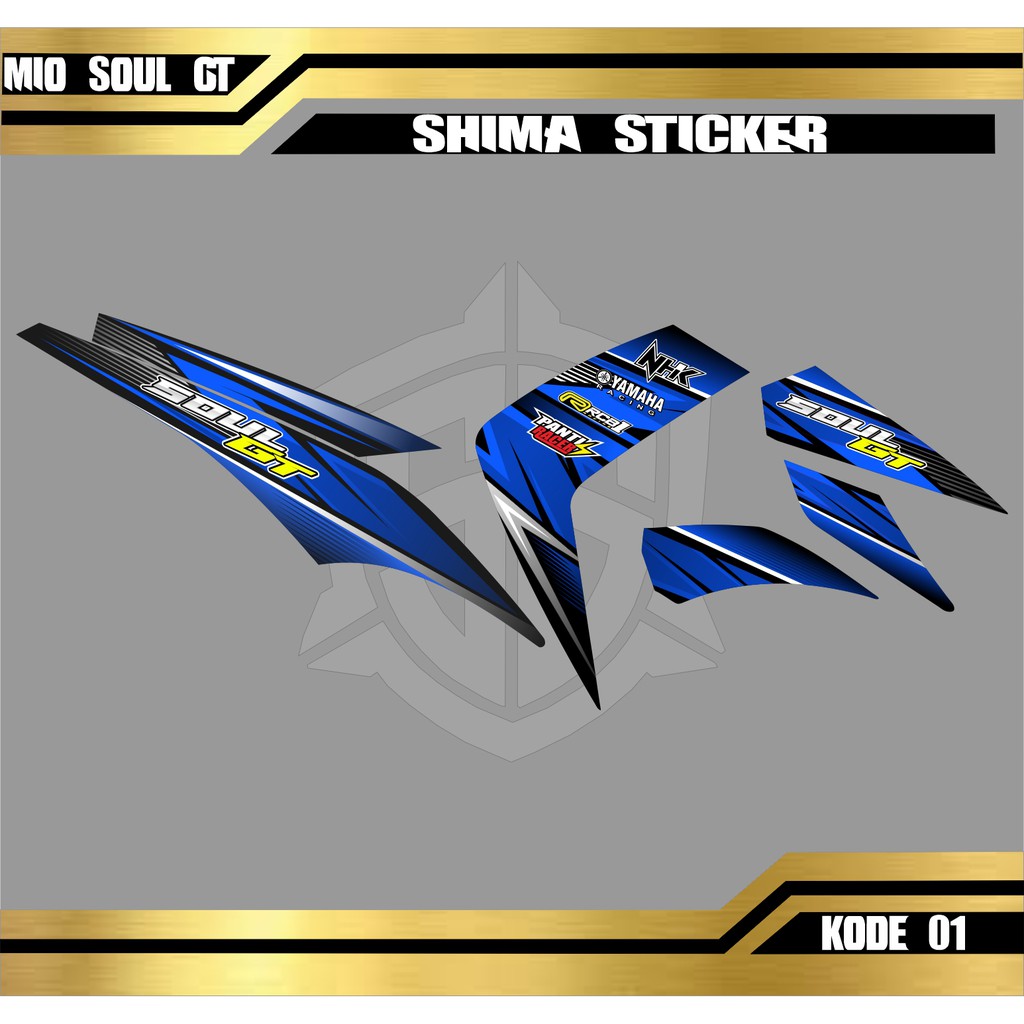 [COD] Stiker MIO SOUL GT Striping MIO SOUL GT Motor YAMAHA Sticker Variasi Racing 01 - 05