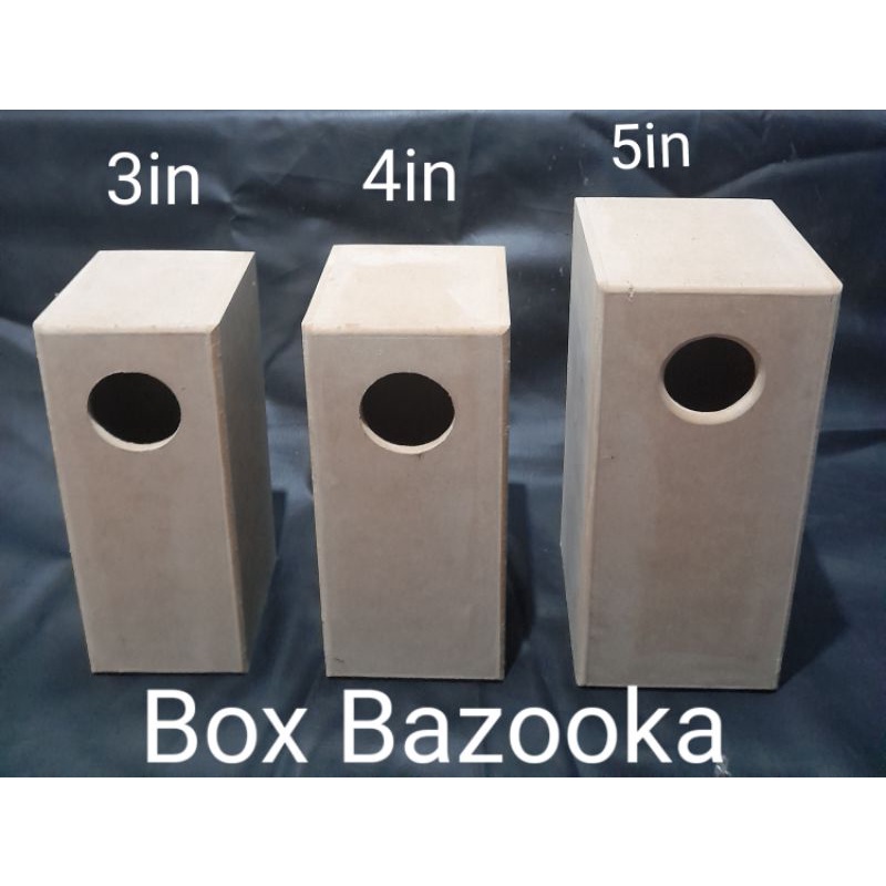 4INCH BOX BOZOOKA Bahan MDF HALUS RAPAT dg corong