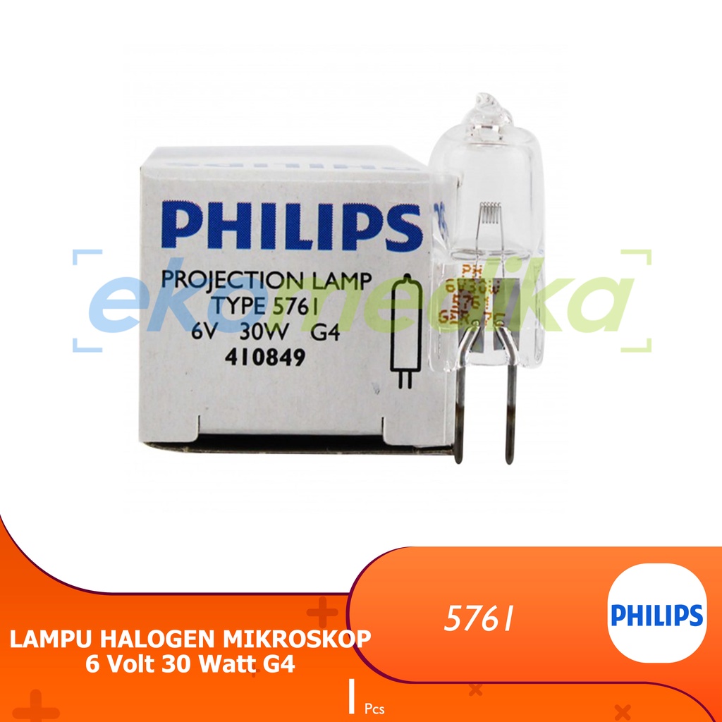 Jual Lampu Halogen PHILIPS 5761 6V 30W G4 / Projection Lamp 6 Volt 30