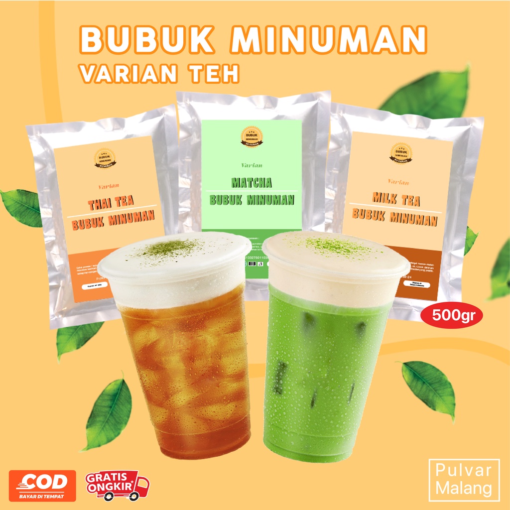 BUBUK MINUMAN RASA / BUBUK MINUMAN ANEKA RASA 500GR / BUBUK MINUMAN KEKINIAN / BUBUK MINUMAN INSTAN / BUBUK MINUMAN VARIAN TEH / DRINK POWDER 500GR / TEA POWDER 500GR