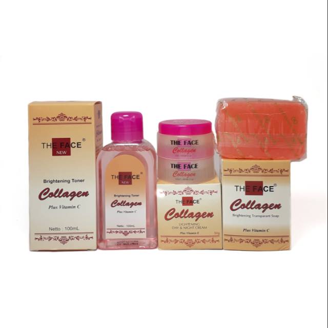 PAKET THE FACE COLLAGEN 4in1(cream,toner,sabun)