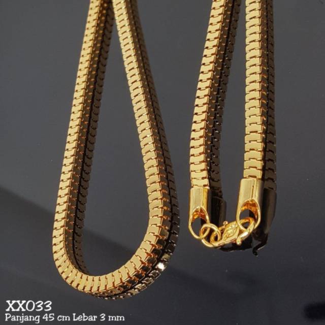 Fourfashion XX033 - Kalung Milano Kaca Mewah Mengkilat - Set Perhiasan Xuping Lapis Emas