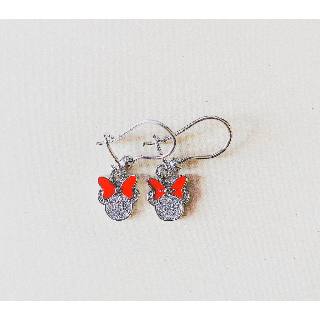 Anting Anak Mini Head Red Silver Xuping