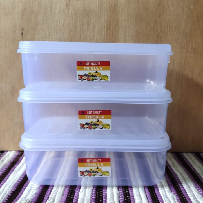 PROMO TOples Kotak Plastik / Tempat Makan Sayuran 700 ml - Putih