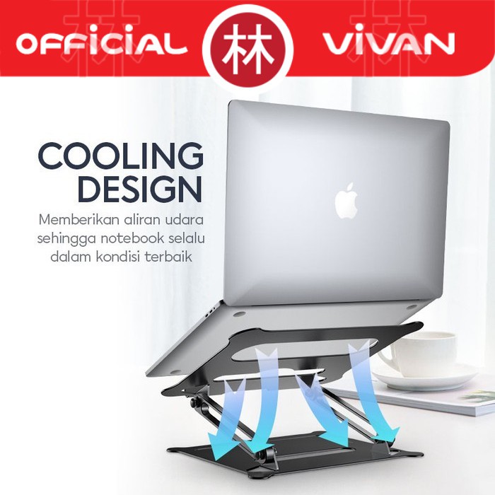 Vivan VLS01 Aluminum Alloy Liftable &amp; Foldable Cooling Stand Laptop