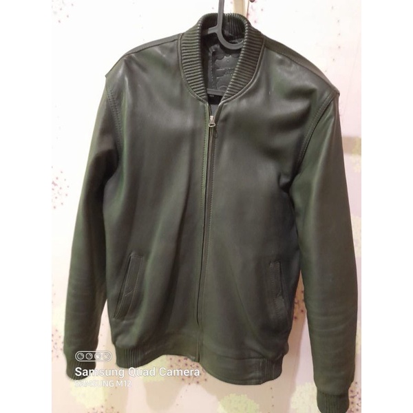 jaket kulit asli laki laki