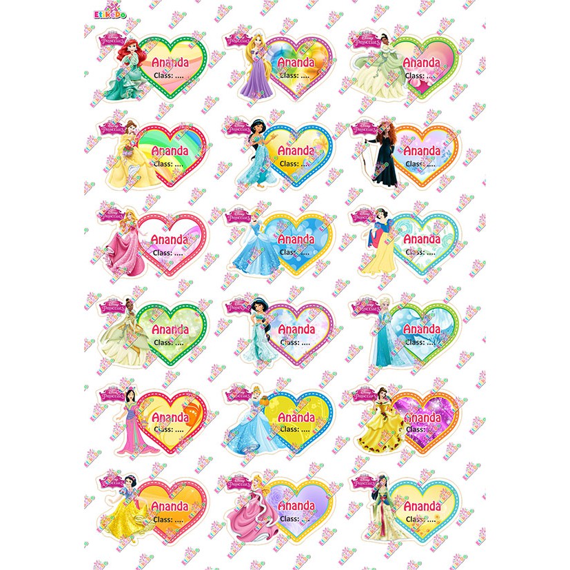 

LABEL NAMA PRINCESS 72 STIKER - ANTI AIR/ROBEK/LUNTUR -4 Nama PR7M4