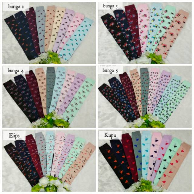 kaoskaki jempol motif panjang sizeL warna (Nylon Spandek)