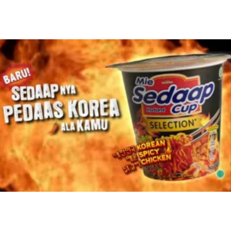 

MIE SEDAP cup pedas selection pedas Korea mie goreng