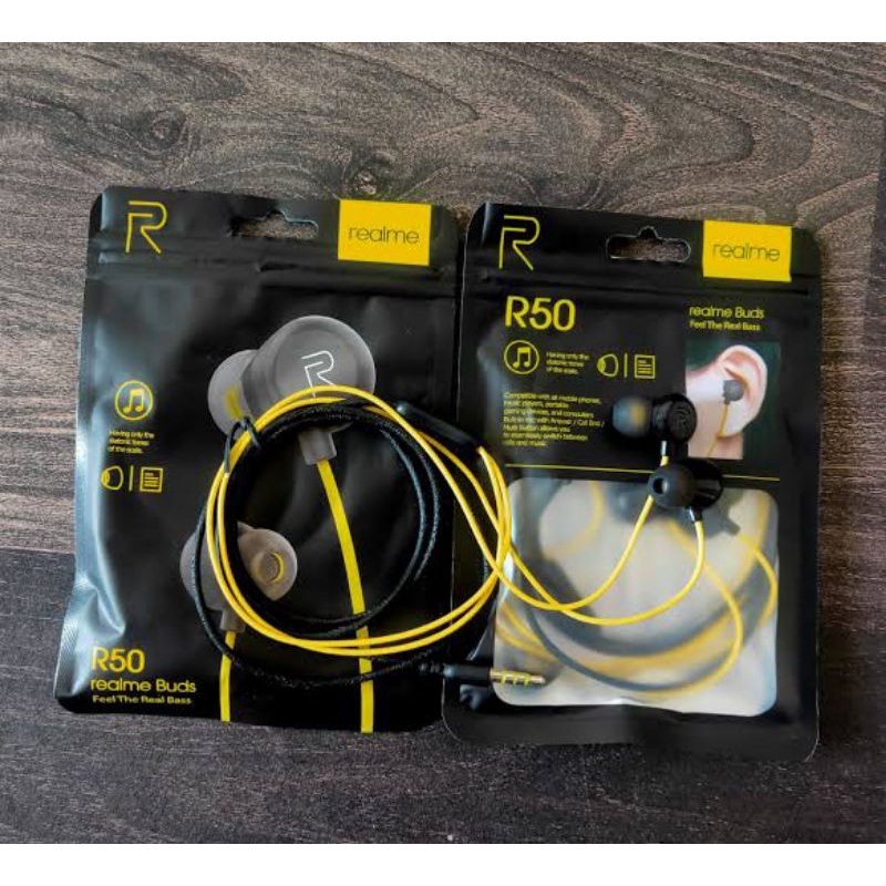 Handsfree / Headset / Earphone HF REALME ORIGINAL MA10 MA20 R50 SUPERBASS SUARA PATEN KALI