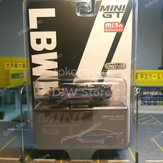 Mini GT MGT 306 LB WORKS BMW M4 Black with M Stripe Mijo Exclusives