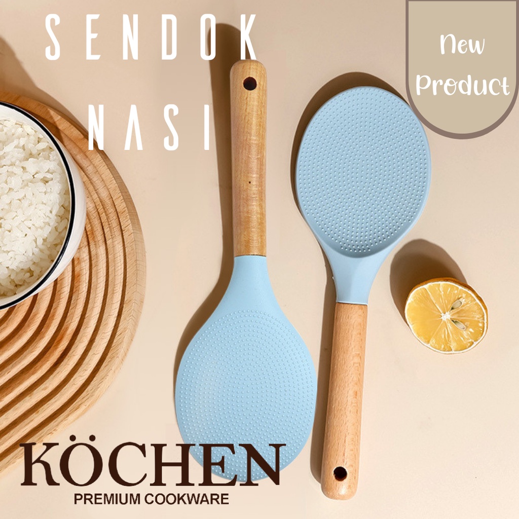 MYKOCHEN.INA Centong Spatula Gagang Kayu NEW Aesthetic Estetik Modern Minimalis Nordic