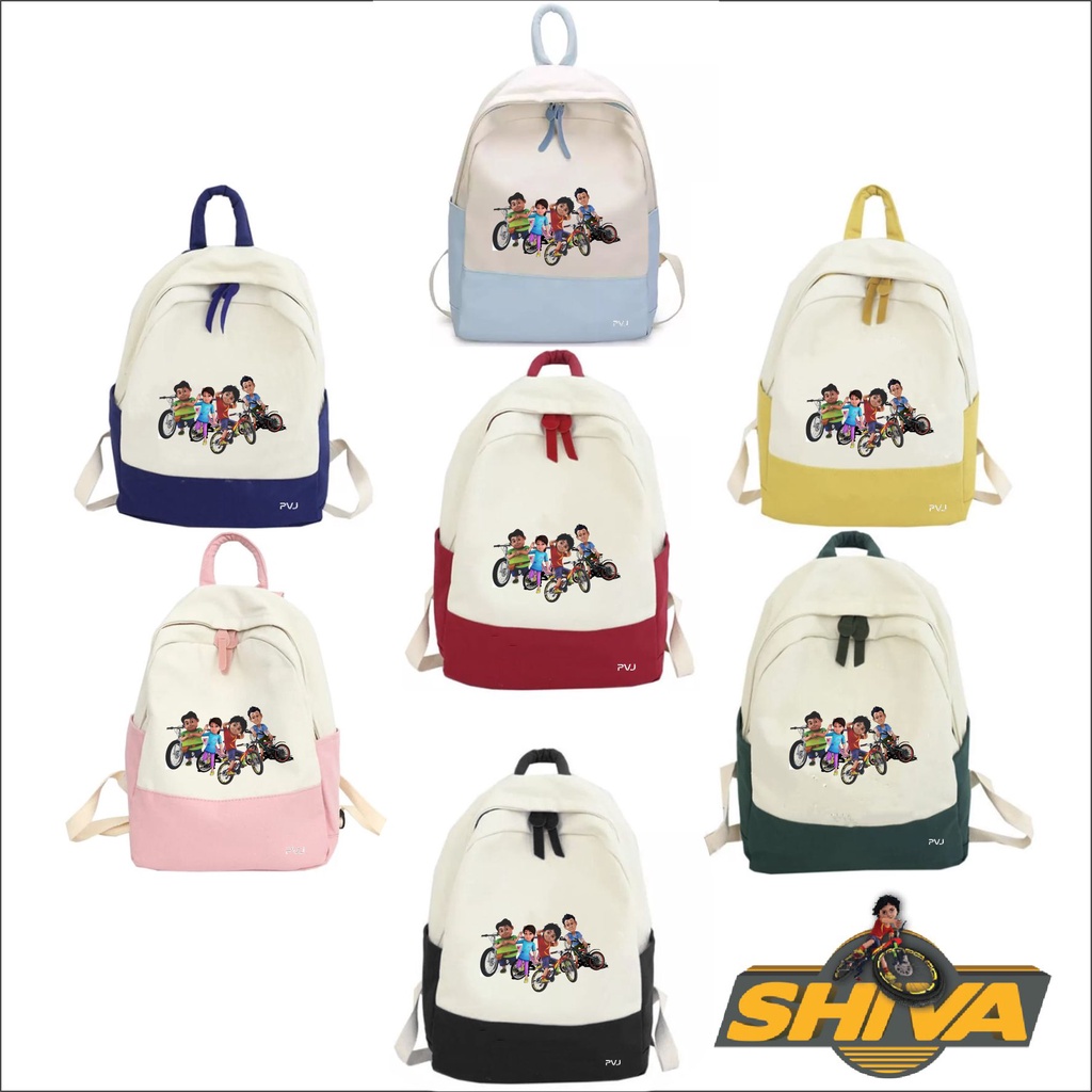 PVJ Tas Ransel Anak Laki Laki SD karakter kartu SHIVA Kids Backpack school