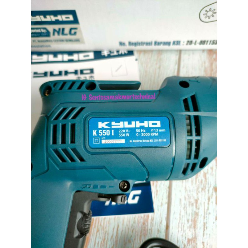 KYUHO K 550 I 13 MM Bor Tangan Tembok Beton Impact Drill 13mm K550I