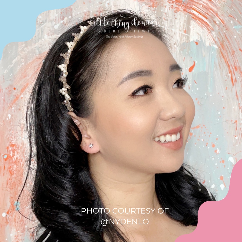 Anting Dewasa Littlethingshewear Nura Swarovski Gold SK-NURA 0,6gr