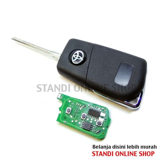 Casing Kunci Lipat Flip Key Remote Alarm Toyota Innova tipe E Komplit