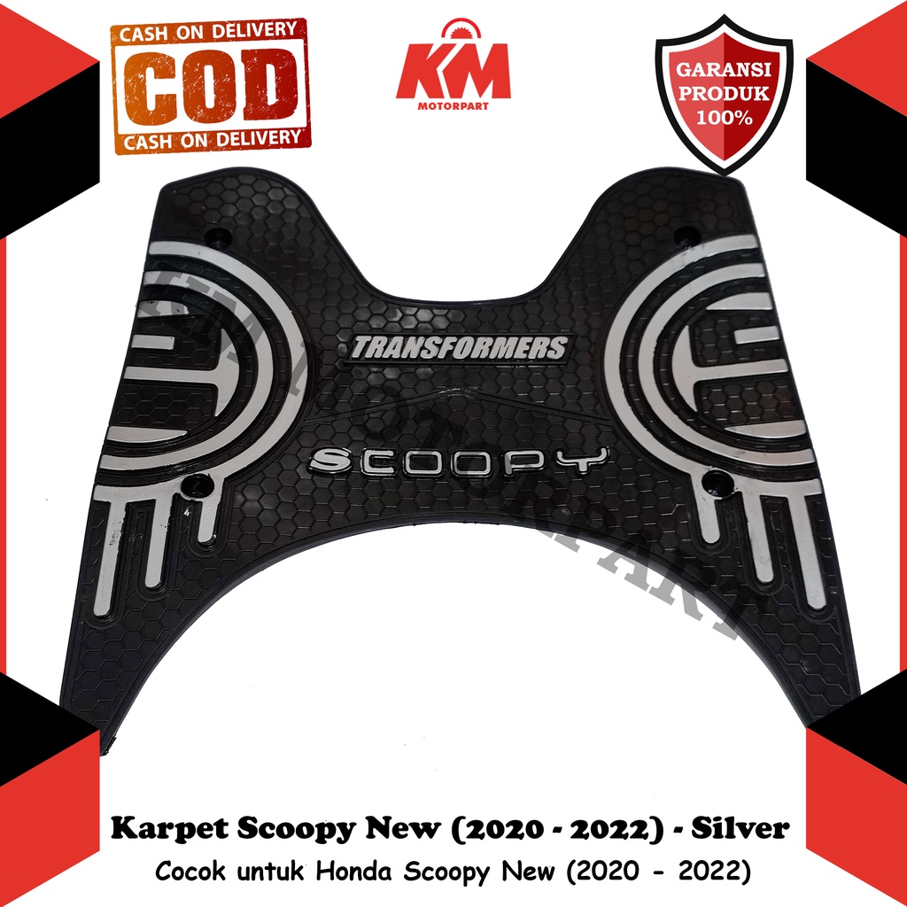 Karpet Scoopy 2020 2021 2022 New Keset Pijakan Kaki Honda Bordes Bahan Karet Variasi