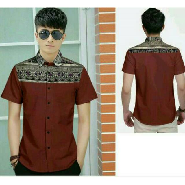 Kemeja kombi batik Rapi Murah