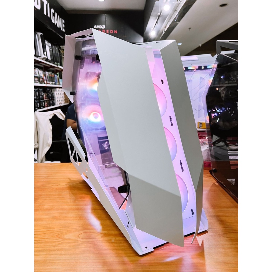 CASING PC GAMING BUMBLEBEE ATX FULL TOWER WHITE AND GREEN