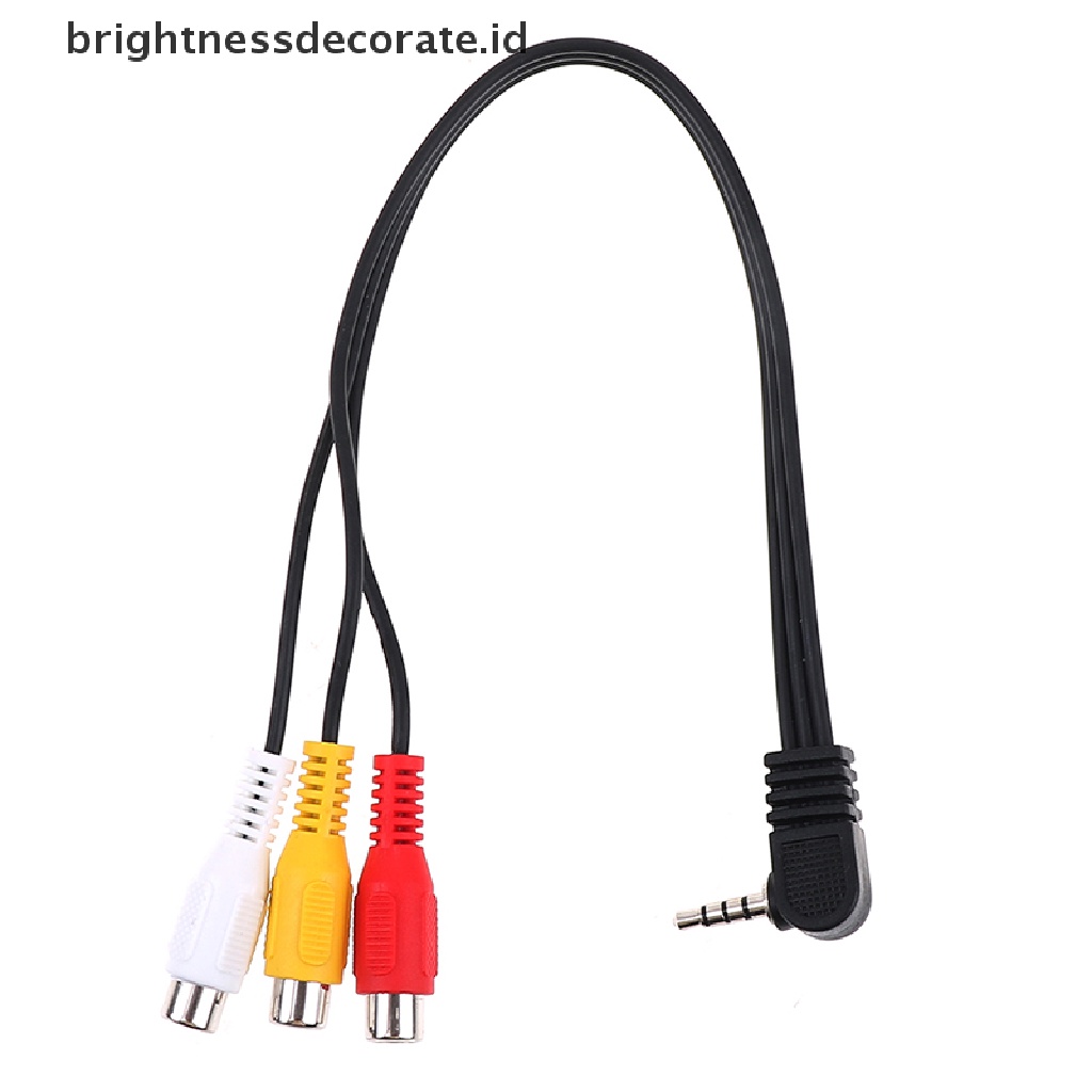 Adapter Konverter Audio 3.5mm Male Ke 3 Rca Female Kecepatan Tinggi 90