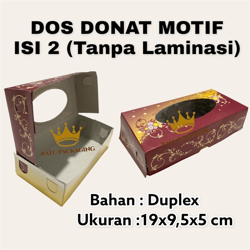 

RATU | Dos DUPLEX DONAT MOTIF D2 ISI 2 Box Kardus Dus Donat Duplex Motif isi 2
