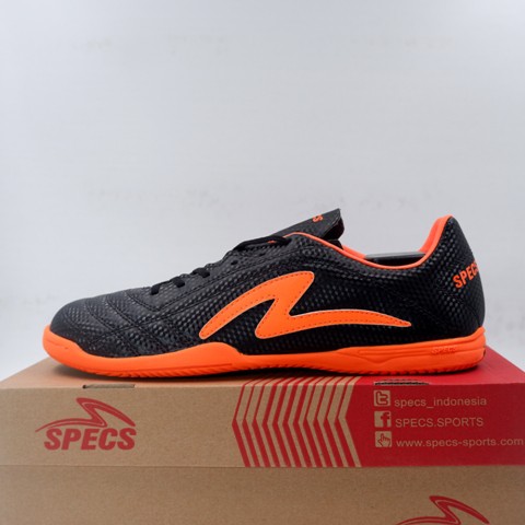 Sepatu Futsal Specs Porto 19 IN Black Vibrant Orange 401012 Original BNIB