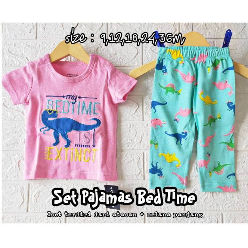 SET PAJAMAS BED TIME stelan anak import piyama anak