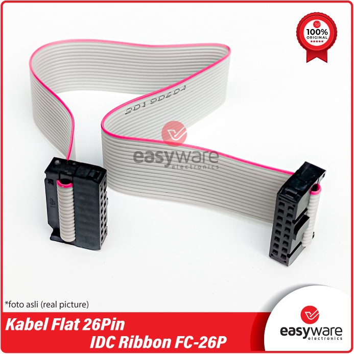 KABEL FLAT 26Pin 26 Pin 26P FC-26P CABLE IDC RIBBON 25CM