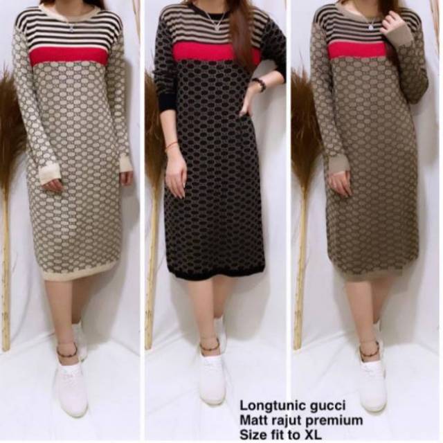 TUNIK / DRESS GUCCI RAJUT PREMIUM