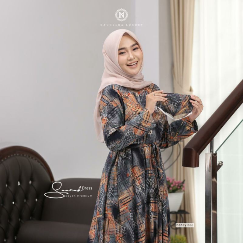 SAARAH DRESS BY NADHEERA LUXURY free hijab+masker