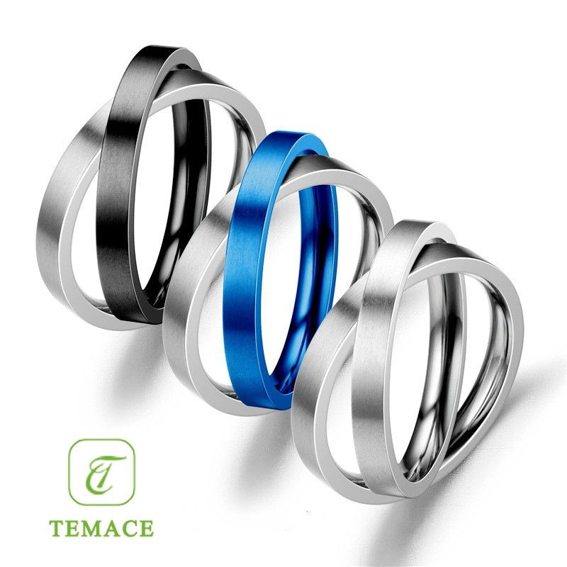 Cincin Titanium Wanita Lapis Emas Anti Karat CT20-18