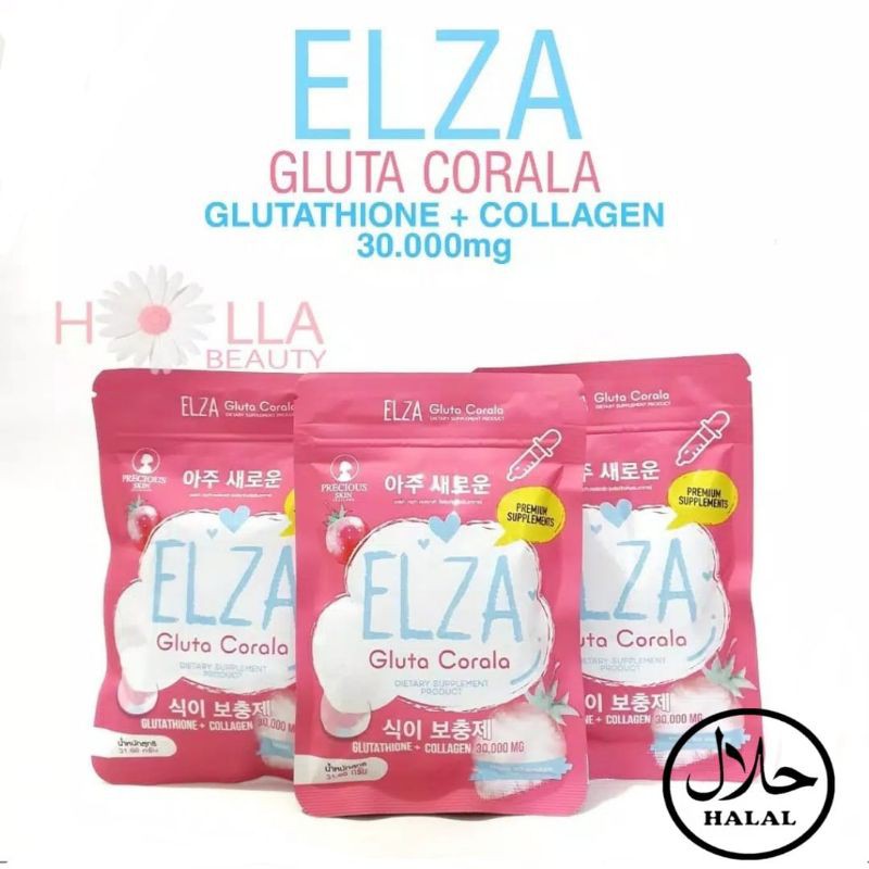 ELZA COLLAGEN GLUTA CORALA ISI 60 CAPSULE DIJAMIN ORIGINAL/SUPLEMEN/COLLAGEN