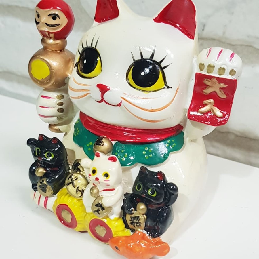 CELENGAN KUCING MANEKI NEKO LUCKY CAT GOLD PIGGY BANK