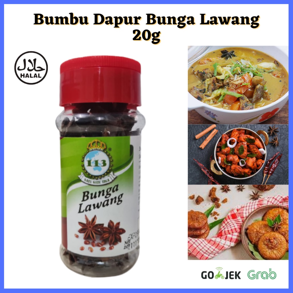 

113 Bunga Lawang 20g/ Bumbu Dapur / Penyedap Rasa/ Rempah Rempah/ Bumbu Masak/ Star Anise / Pek Kak